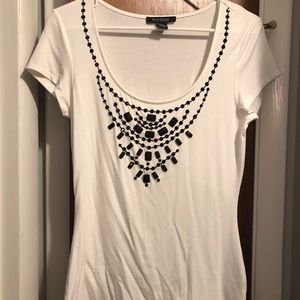 White House Black Market embellished t-shirt